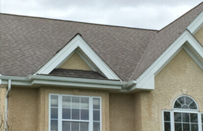 roof of a yellow house