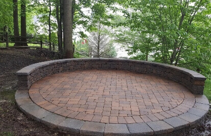 circular brick patio